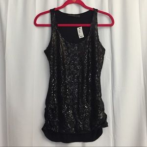 3/$25 The Limited Black Sequin Medium Top